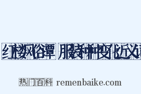 红楼风俗谭·服装种种变化近义词是什么意思的图片